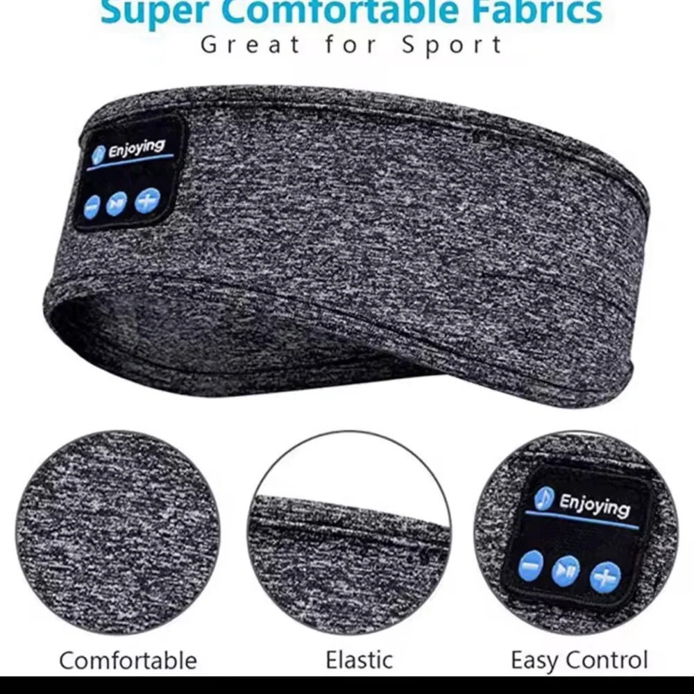 Enjoying Black Bluetooth Headband